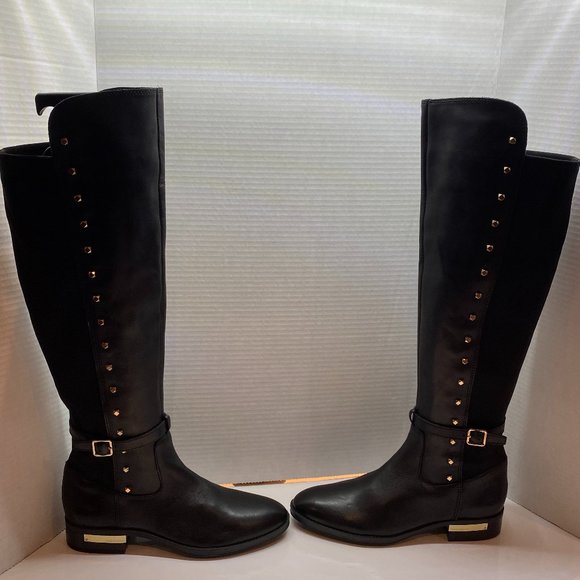 Vince Camuto Pretanna Black Leather Tall Boot - Picture 5 of 16